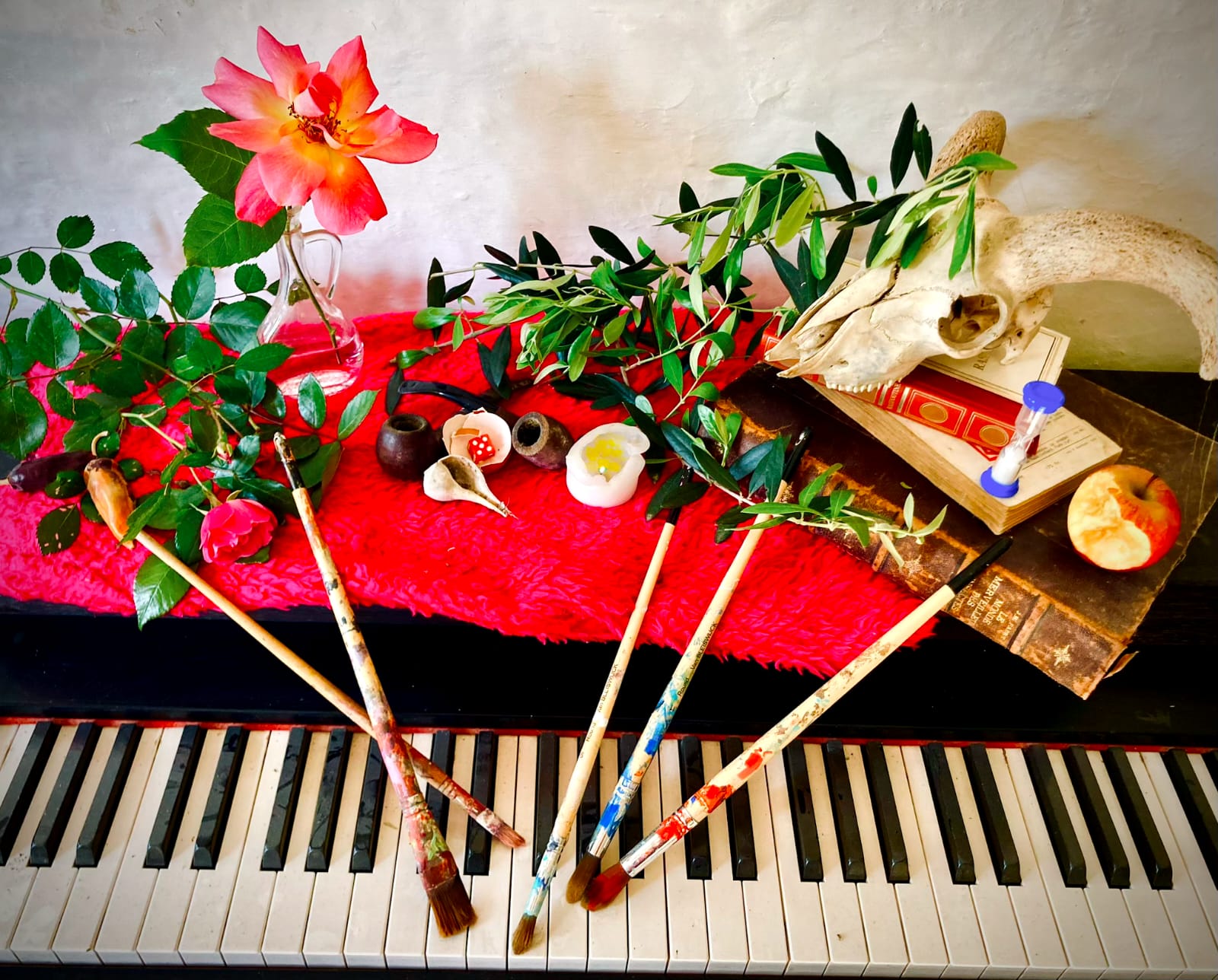 Fugace : performance piano/peinture sur les remparts de Melle
