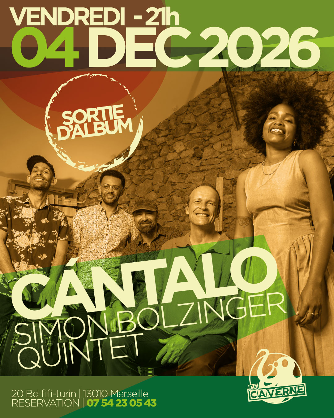 Simon Bolzinger quintet « Cántalo »