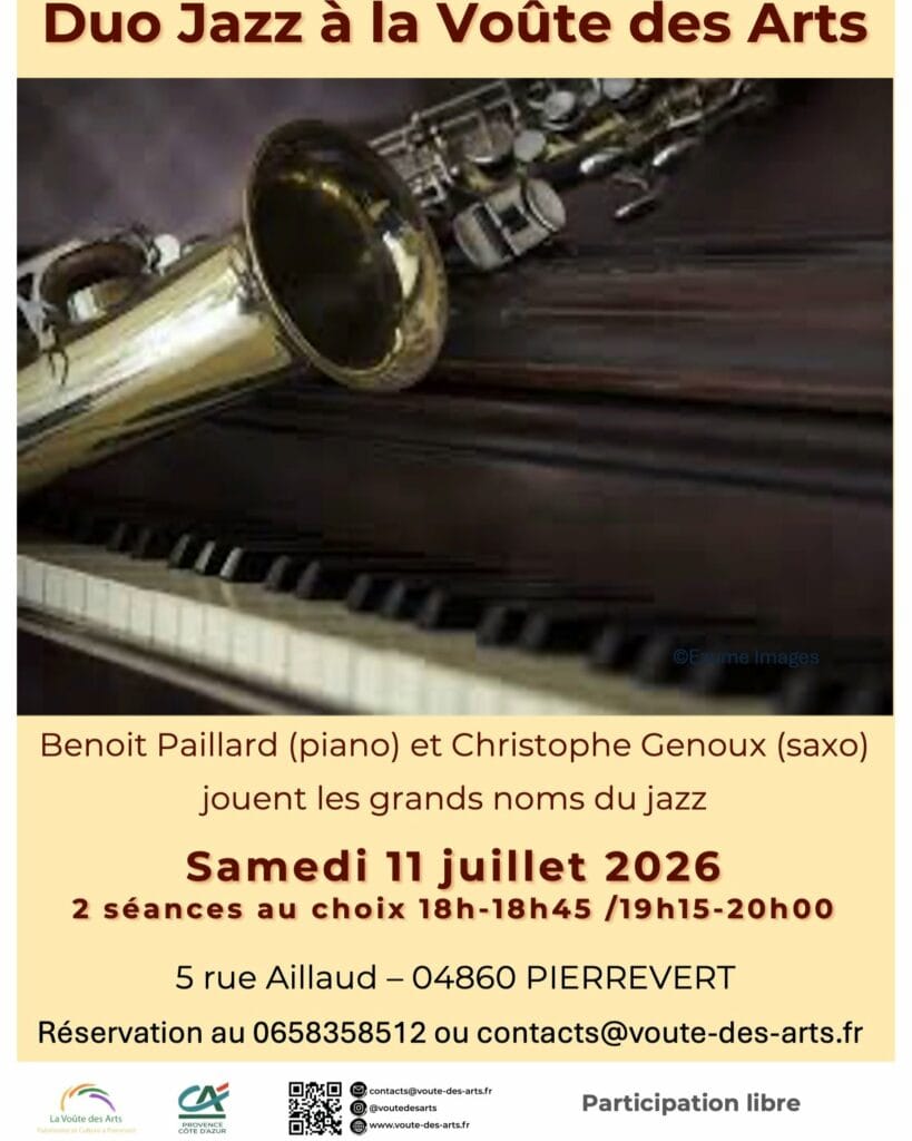 Duo Jazz – Benoit Paillard et Christophe Genoux (19h15)