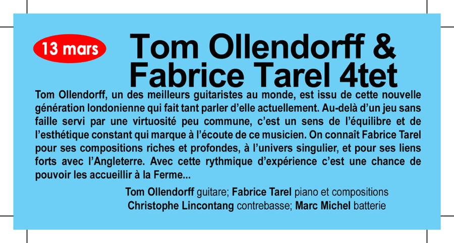Tom Ollendorff & Fabrice Tarel 4tet