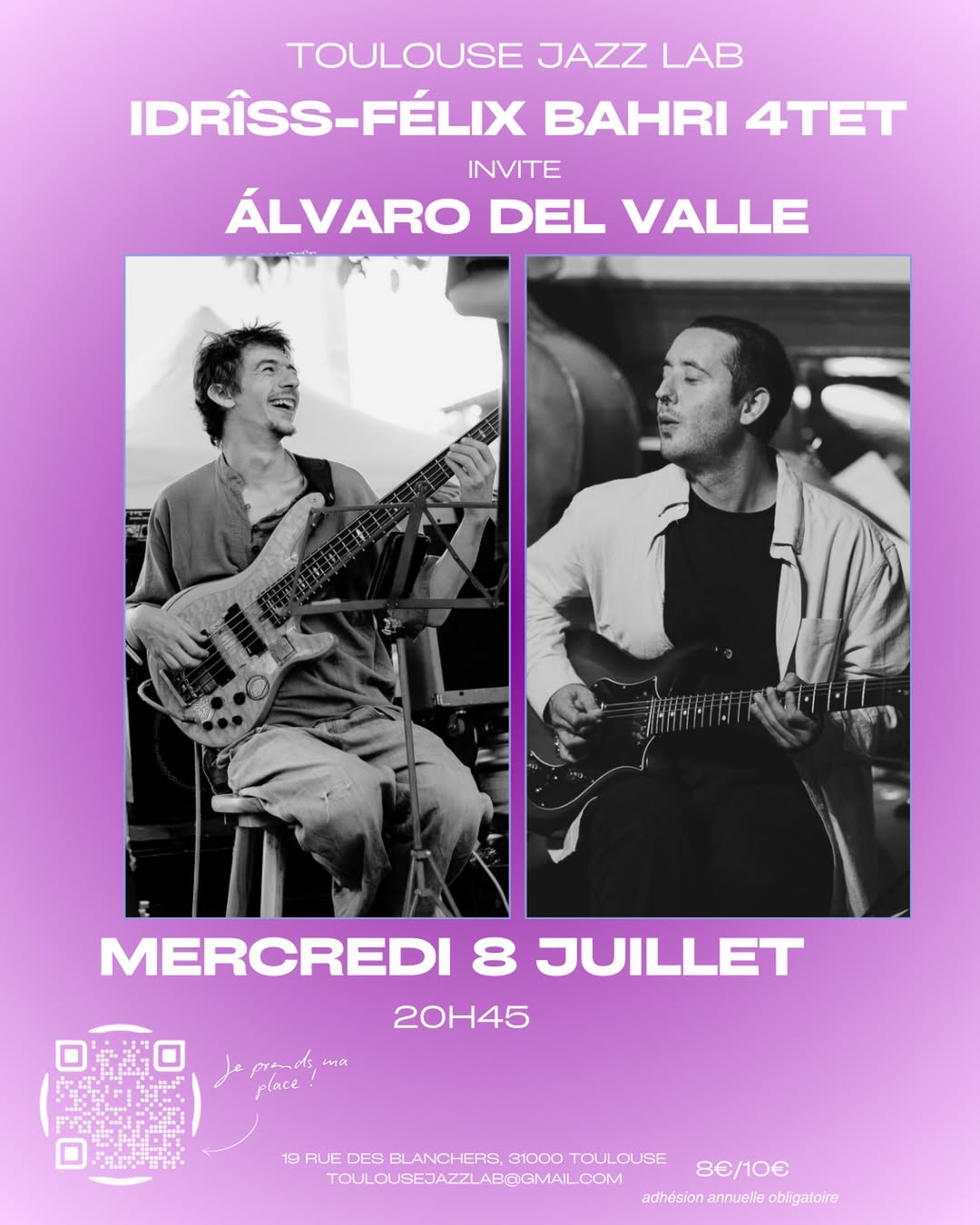 Idriss-Félix Bahri quartet invite Álvaro Del Valle
